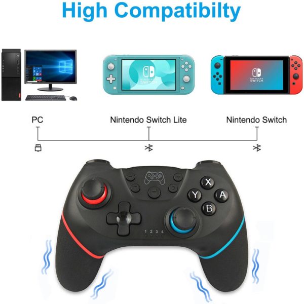 2022 Version am lior e Manette sans fil Bluetooth Compatible manette Nintendo Switch Pro Gamepad 2