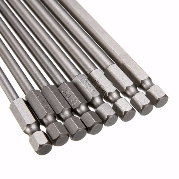 8 pièces embout de tournevis Torx 1/4 ''tige hexagonale tête de perceuse à vent 150mm 200mm clé à vis magnétique étoile T8 T10 T15 T20 T25 T27 T30 T40 – Image 4