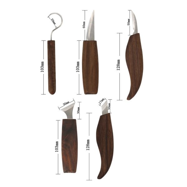 ALLSOME couteau d couper le bois ciseau coupe bois ensemble d outils main pluchage sculpture sur