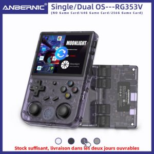 ANBERNIC Console de jeu r tro portable RG353V RG353VS RK3566 3 5 pouces 640x480 mulateur LINUX