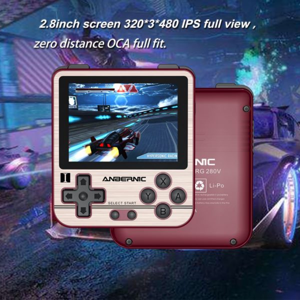 ANBERNIC Console de jeux r tro Portable RG280V 280 jeux PS1 syst me Open source 5000 1