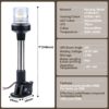 Accessoires de bateau, lumière de Navigation pliable LED 12V 25cm, feu de signalisation de voile pour Marine, Yacht – Image 2
