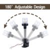 Accessoires de bateau, lumière de Navigation pliable LED 12V 25cm, feu de signalisation de voile pour Marine, Yacht – Image 3