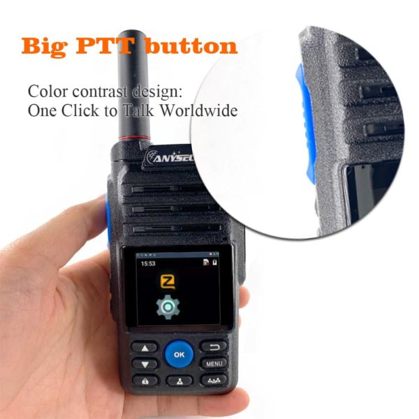 Anysecu talkie walkie T56 Radio Zello r seau 4G LTE batterie 6800mAh Mobile Amateur Android 4