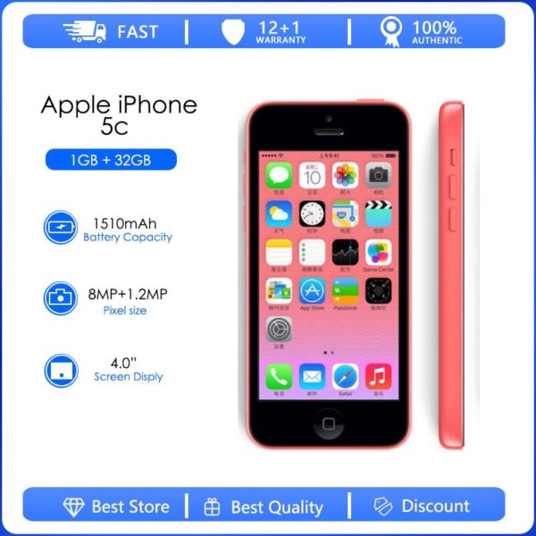 Apple Smartphone iPhone 5c 4G LTE t l phone portable 8 16 32 go de ROM