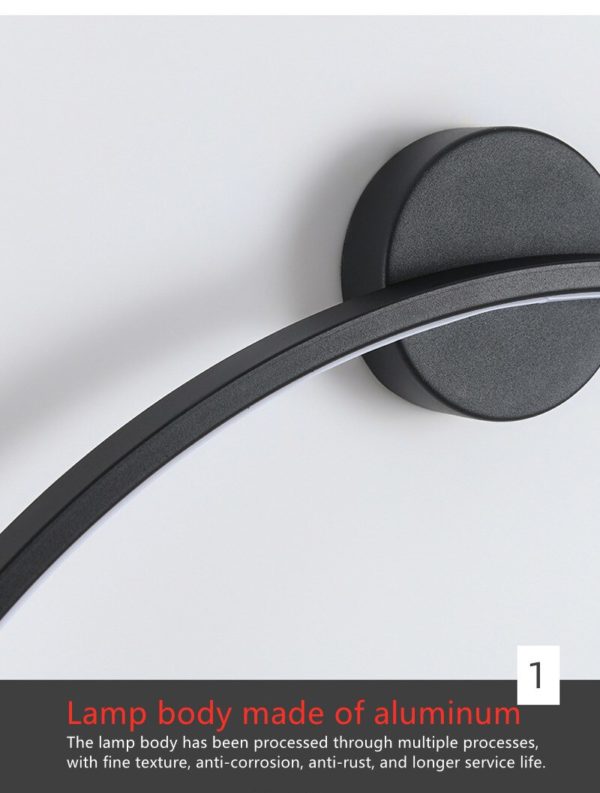 Applique murale LED circulaire Simple et moderne, luminaire décoratif de fond, idéal pour un salon, une chambre à coucher, une chambre à coucher, un couloir ou une table de nuit – Image 5