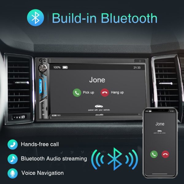 Autoradio 2 Din dans la voiture unit principale 2 Din modulateur Fm lecteurs Mp3 Mp5 Bluetooth 2