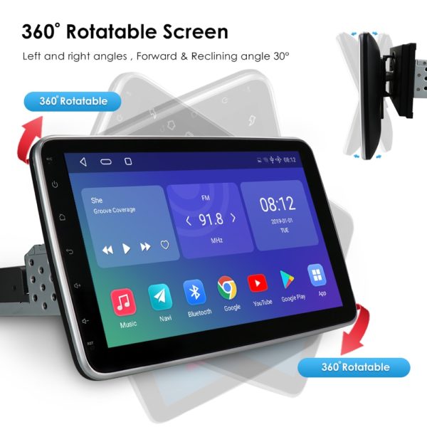 Autoradio Multim dia Android avec Navigation GPS pour Voiture cran Tactile Amovible de 10 1 Pouces 1