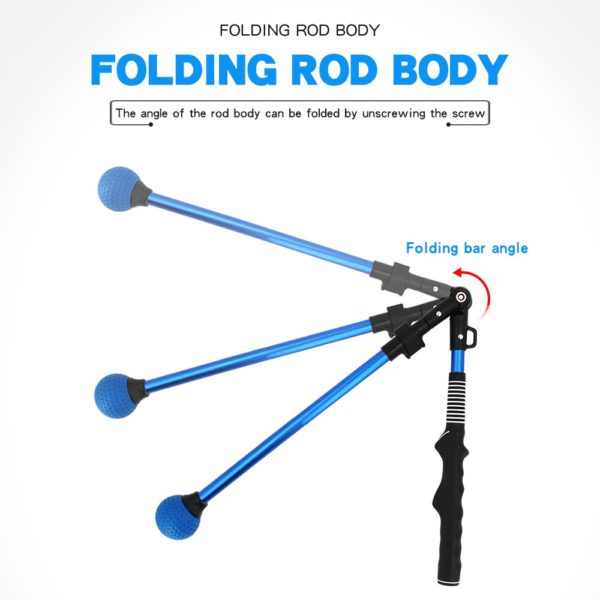 Bâton d'entraîneur de Swing de Golf pliable, correcteur de Posture, aide à la mise à niveau avec des exercices de force en corde de caoutchouc – Image 3
