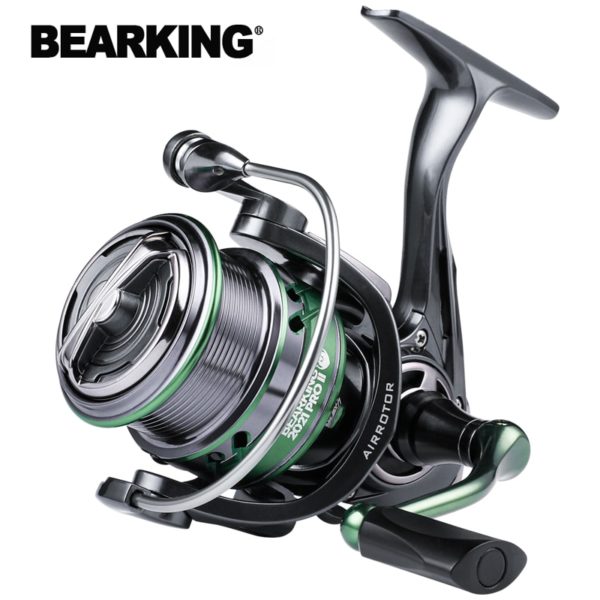 BEARKING – moulinet de pêche à roulement en acier inoxydable, série HJ 7BB, 6.2:1, système de traînée, 17lbs, puissance maximale, roue rotative, bobine de pêche