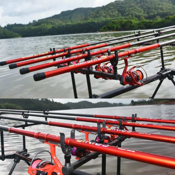 BIUTIFU Canne À Pêche Télescopique en Fibre de Carbone T800, Format Voyage, Très Légère, 4 m, 4,5 m, 5 m, 5,5 m, 6 m, 6,5 m, Flotteur 30 g, Pêche à la Truite, Pêche à la Bolognaise – Image 3