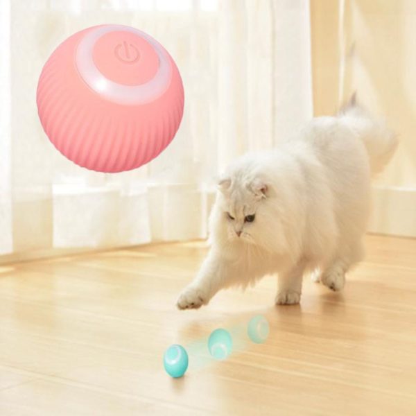Balle lectrique roulement automatique pour chat jouets intelligents pour chatons entra nement auto mobile pour jeu 1