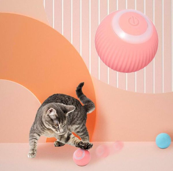 Balle lectrique roulement automatique pour chat jouets intelligents pour chatons entra nement auto mobile pour jeu 5