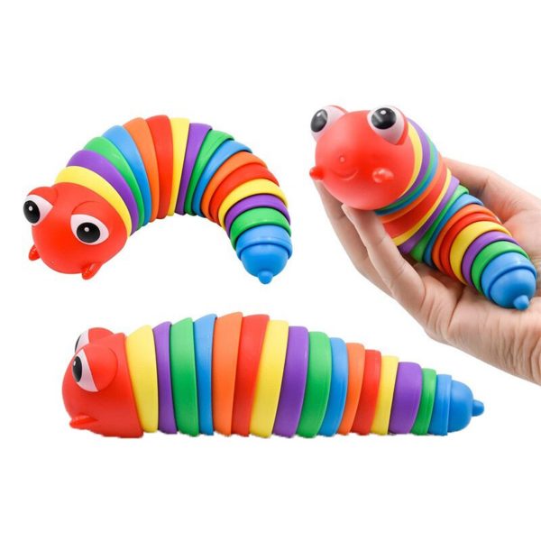 Balles articul es sensorielles amusantes ver chenille r aliste jouets pour enfants et adultes soulagement du