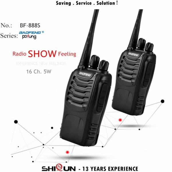 Baofeng walkie talkie 888S Radio bidirectionnelle 5W BF 888S 400 MHz 16CH UHF Charge USB communicateur 2