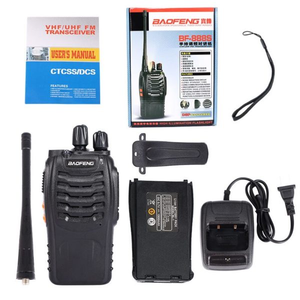 Baofeng walkie talkie 888S Radio bidirectionnelle 5W BF 888S 400 MHz 16CH UHF Charge USB communicateur 5