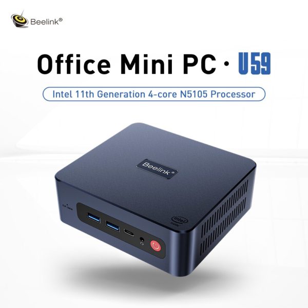 Beelink Mini PC U59 Pro Intel 11e N5105 Windows 11 DDR4 16 go 512 go SSD 1