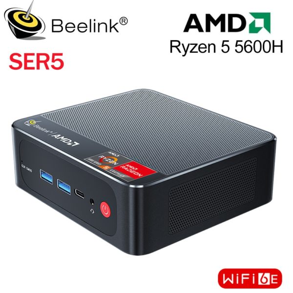 Beelink Mini PC de jeux SER6 Pro 2023 H Windows 11 Pro AMD Ryzen 5 6800H 1