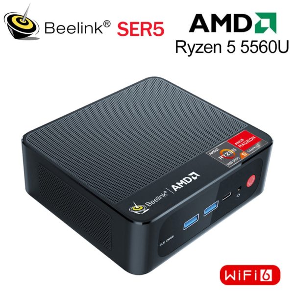 Beelink Mini PC de jeux SER6 Pro 2023 H Windows 11 Pro AMD Ryzen 5 6800H 2