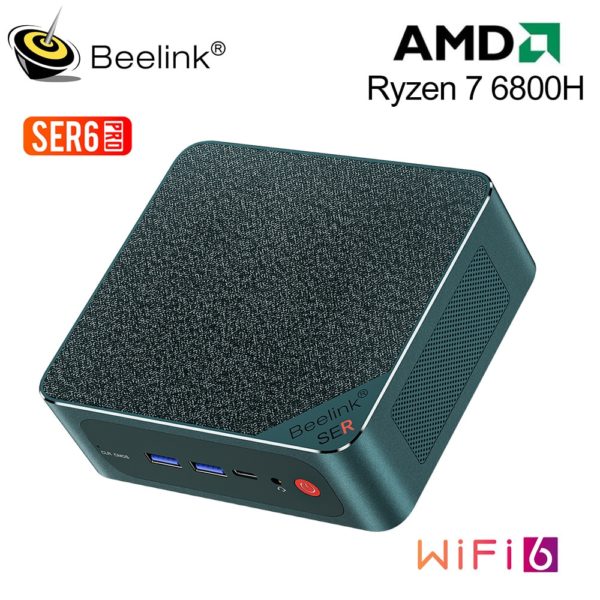 Beelink Mini PC de jeux SER6 Pro 2023 H Windows 11 Pro AMD Ryzen 5 6800H