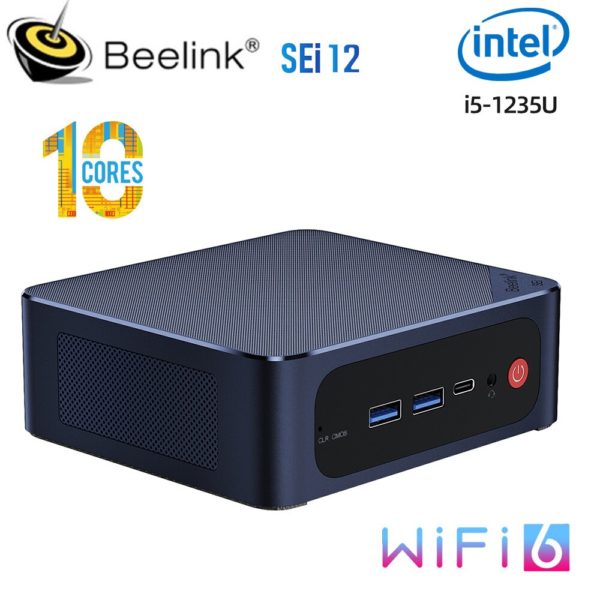Beelink SEi 12 Intel 12th i5 1235U 10 noyaux lris Xe Graphique 16G DDR4 3200MHz 500G