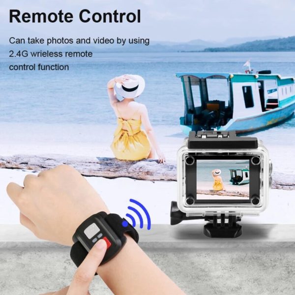 Cam ra d action WiFi Ultra HD 4K 30fps 2 pouces 170D tanche sous marine enregistrement 2