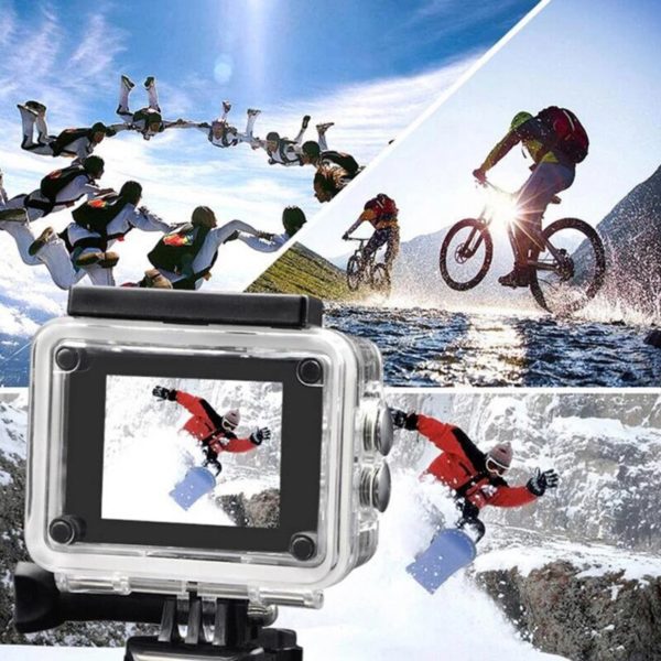 Cam ra d action WiFi Ultra HD 4K 30fps 2 pouces 170D tanche sous marine enregistrement 4