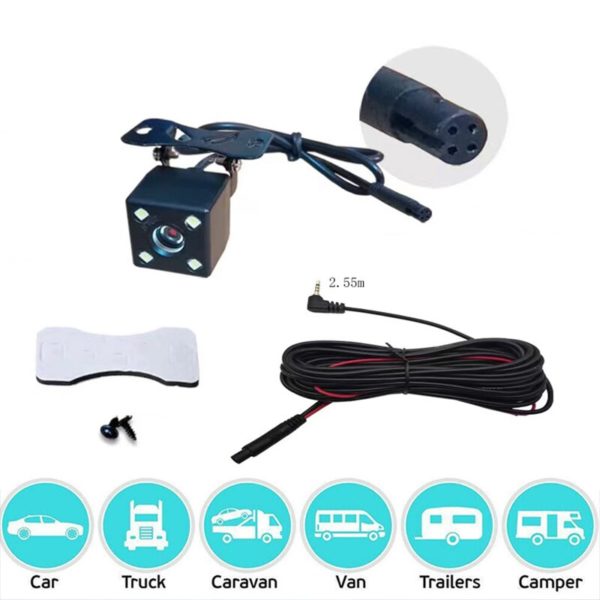 Cam ra de recul pour voiture 4 broches HD 12led Vision nocturne grand Angle 170 degr 2