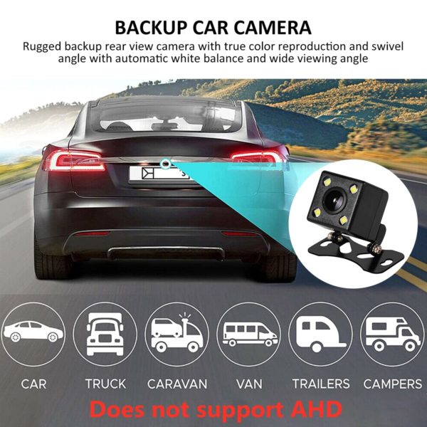 Caméra de recul pour voiture, moniteur de recul, écran LCD pliable, étanche, vidéo automobile – Image 4