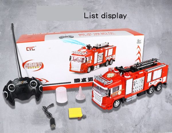 Camion de pompiers radiocommand avec pompe eau jouet de sauvetage pour enfants 5