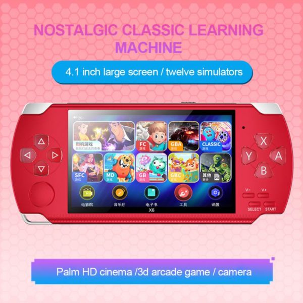 Console de jeux vidéo Portable X6, écran de 4.0 pouces, 8 go de ram, 1500 jeux intégrés pour plusieurs émulateurs – Image 5
