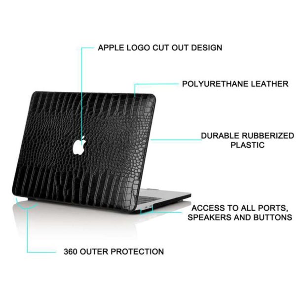 Coque rigide en cuir de Crocodile pour MacBook Air 13 A2337 accessoire pour ordinateur portable compatible 3