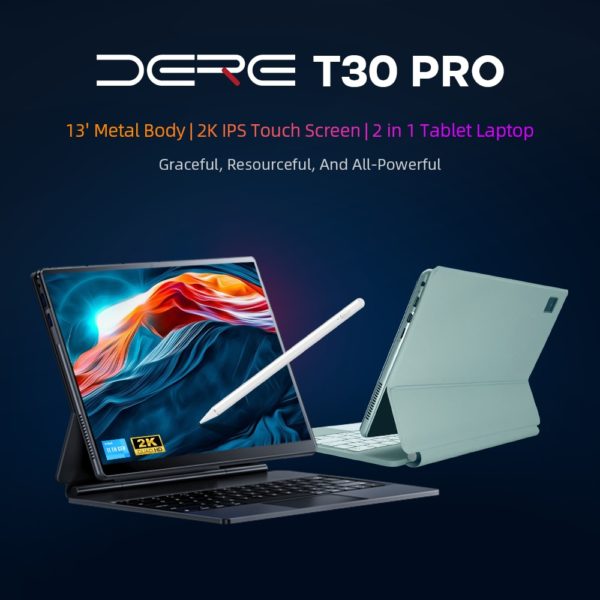 DERE T30 PRO pc portable 13 pouces Ultrabook Windows 11 cran tactile IPS 2K 16 go