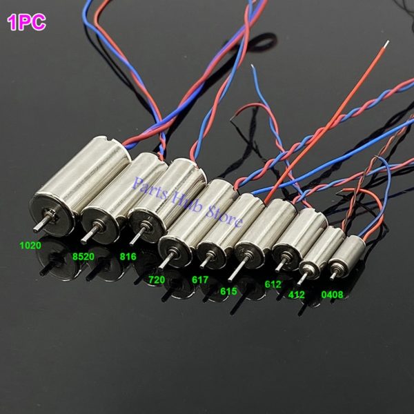 Drone RC 3V-3.7V DC, moteur sans noyau, 0408,412,612,615,617.716,720,816,8520,1020, haute vitesse, avion magnétique puissant à monter soi-même, 1 pièce