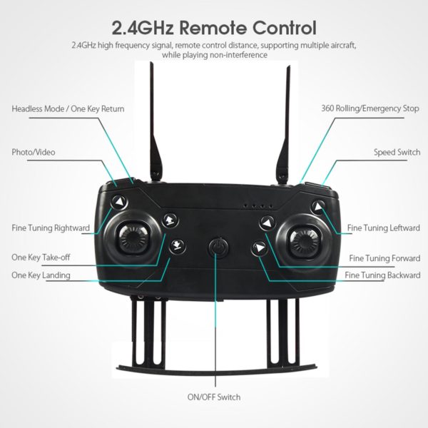 Drone RC E58 4K, jouet WIFI FPV avec caméra grand Angle Mode de maintien, quadrirotor pliable, hélicoptère avec batterie pour enfants – Image 5