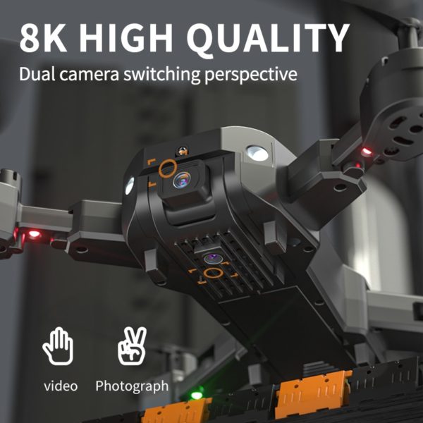 Drone professionnel double cam ra GPS 5G 8K HD Wifi FPV eviter les obstacles quadrirotor pliant 4