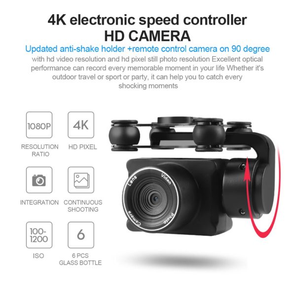 Drone t l command avec photographie a rienne professionnelle grand angle Cam ra HD 4K Ultra 3