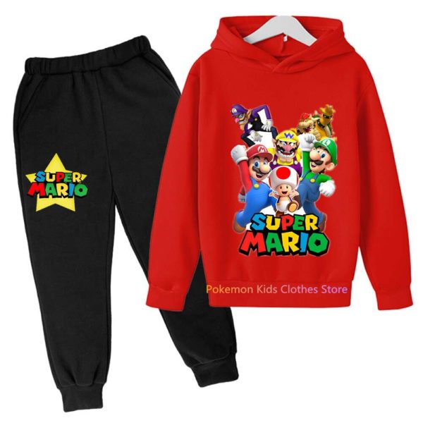 Ensemble sweat capuche et pantalon Super Mario bros pour gar on et fille v tements d 1