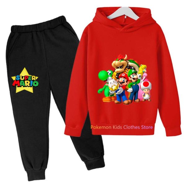 Ensemble sweat capuche et pantalon Super Mario bros pour gar on et fille v tements d 5