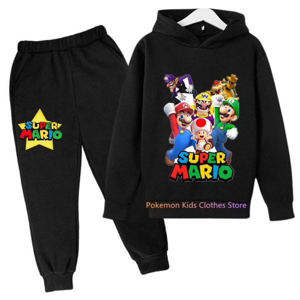 Ensemble sweat capuche et pantalon Super Mario bros pour gar on et fille v tements d