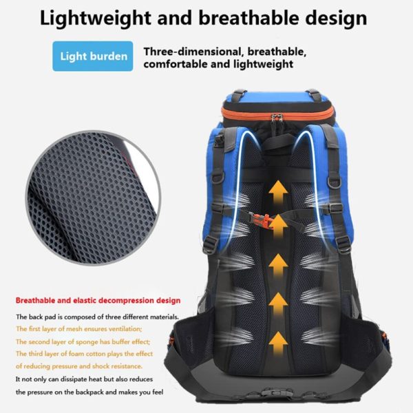 FREE KNIGHT sac dos tanche 60l pour homme accessoire d ext rieur pour voyage alpinisme randonn 1