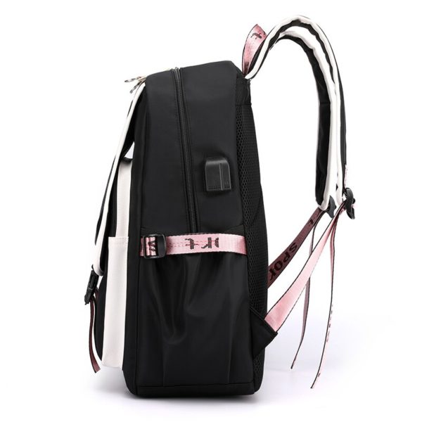 Fengdong grands sacs d cole pour adolescentes sac d cole en toile avec port USB pour 1