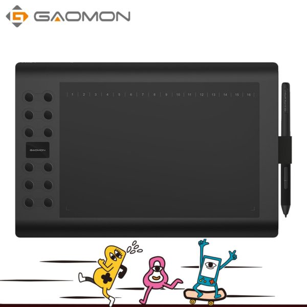 GAOMON tablette graphique M106K PRO pour dessin 10 pouces avec stylet artistique inclinable sans batterie 8192