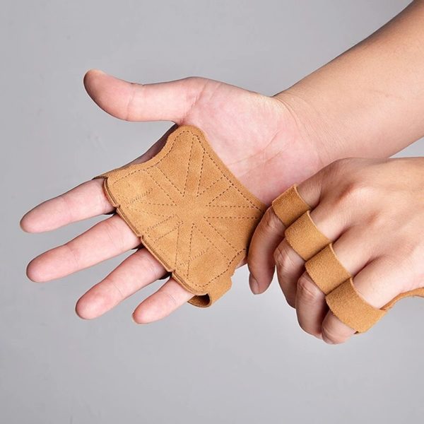 Gants d'Entraînement d'Haltérophilie en Cuir pour Femme et Homme, Protection des Paumes pour Fitness, Gymnastique, Poignées, Tractions – Image 2