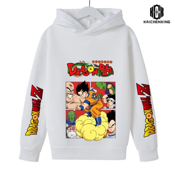 Goku sweat shirt capuche d contract pour gar ons dessin anim Dragon Ball Streetwear pull over 4