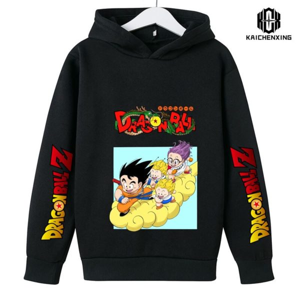 Goku sweat shirt capuche d contract pour gar ons dessin anim Dragon Ball Streetwear pull over 5
