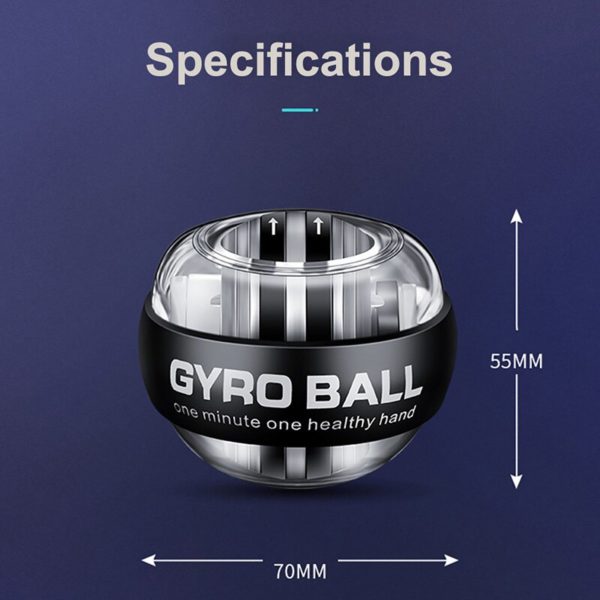 Gyro boule de puissance LED pour le renforcement des muscles du poignet quipement de sport Portable 3