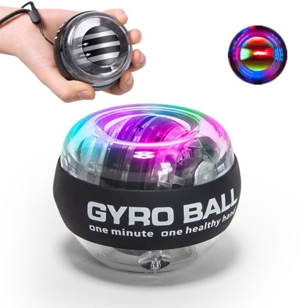 Gyro boule de puissance LED pour le renforcement des muscles du poignet quipement de sport Portable