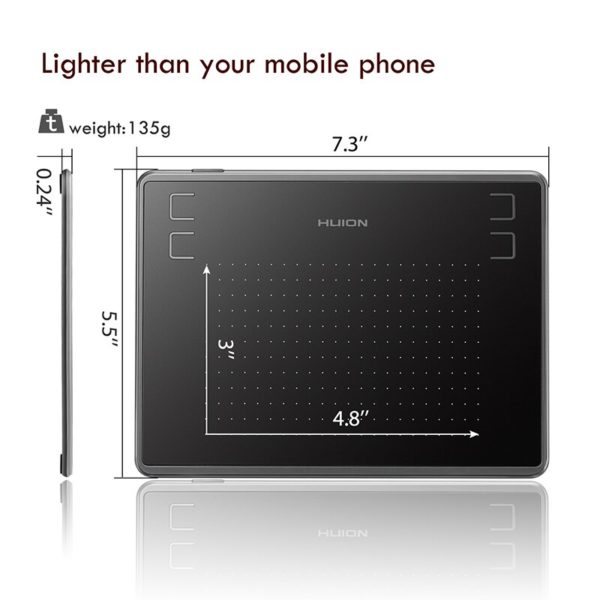 HUION tablette graphique H430P pour dessin Digital stylo Signature pour jeu OSU avec stylet sans batterie 2