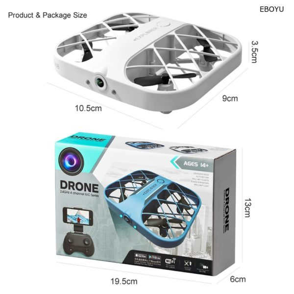 JJRC H107 8k Drone wifi fpv drones avec caméra hd 4k télécommande hélicoptère avion de poche Quadcopter cadeau de noël pour garçons – Image 2